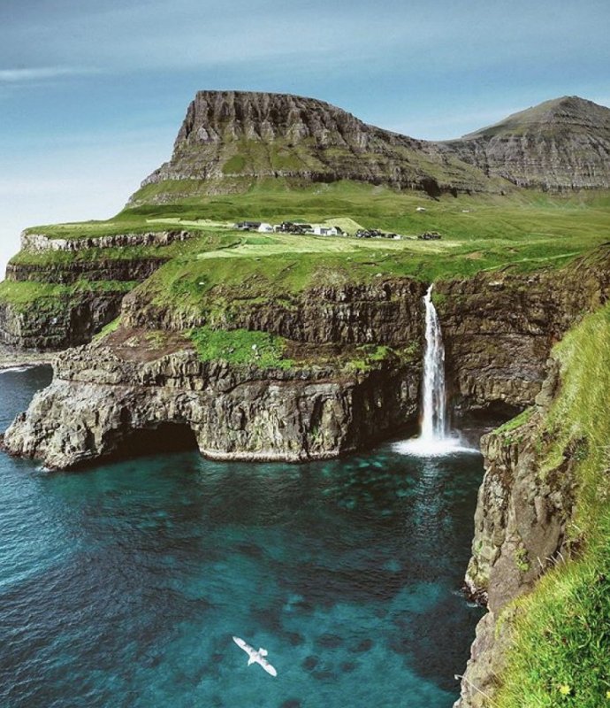 Атлантический океан Фарерские острова