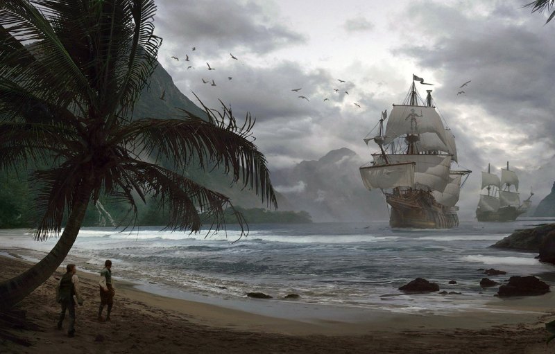 Пираты Карибского моря на необитаемом острове