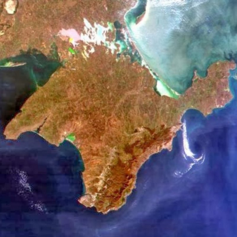 Крымский полуостров из космоса