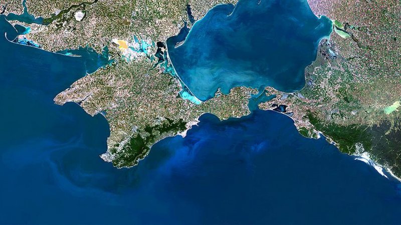 Крымский полуостров вид сверху