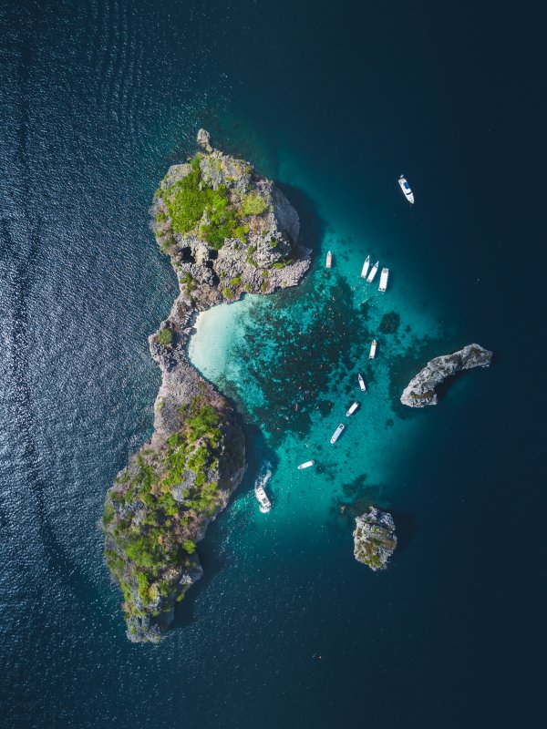 Плавающие острова в океане