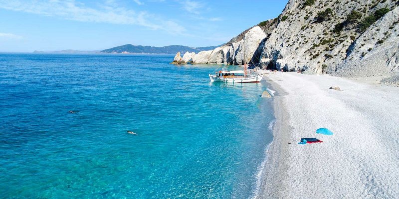 Греция пляж панорама