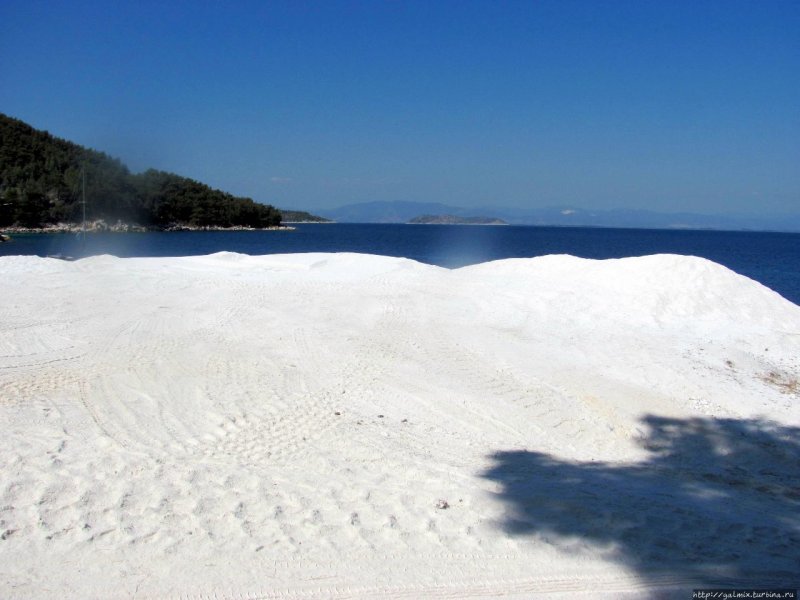Остров Тасос мраморный пляж
