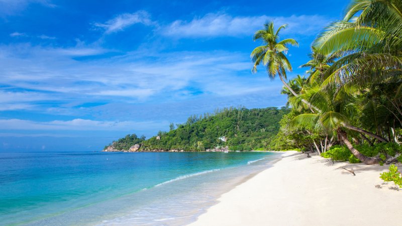 Остров мая Сейшелы пляж