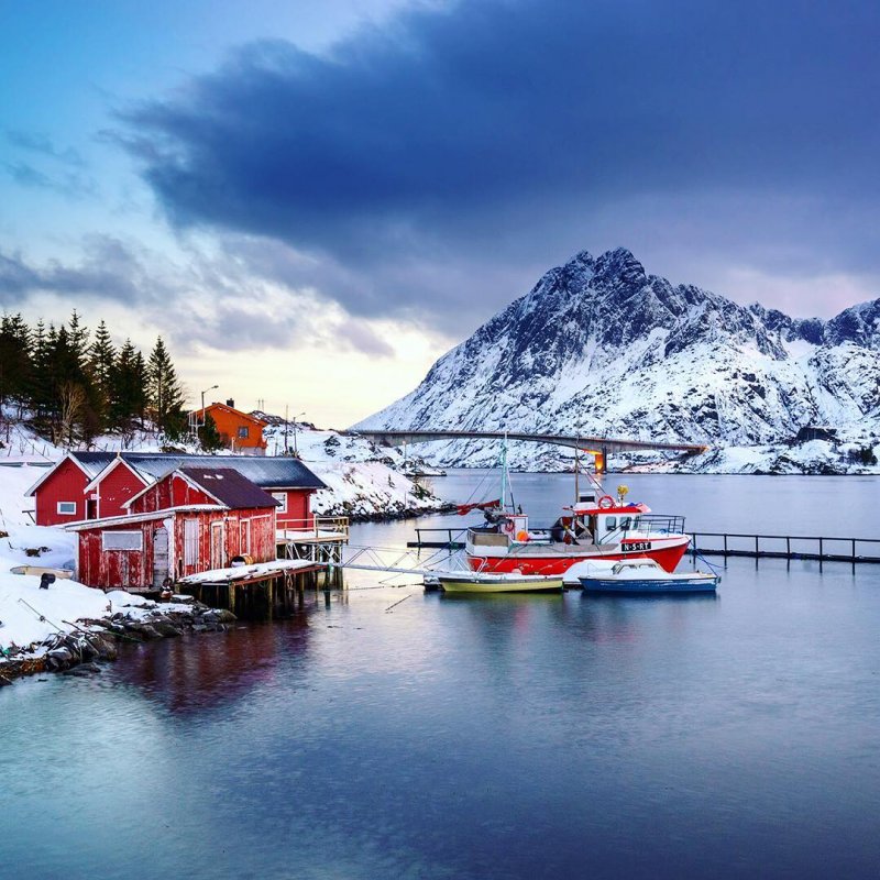 Лофотенские острова, Норвегия вид сверху