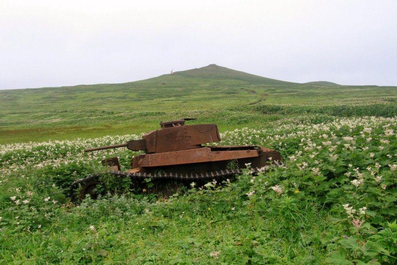Японские танки на острове Шумшу