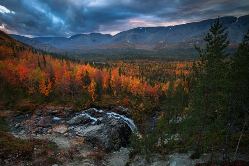 Мурманск горы Хибины осень