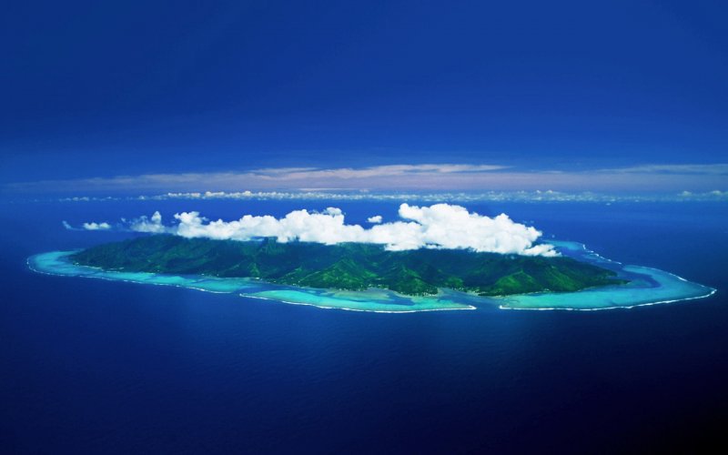 Остров в тихом океане Бора Бора