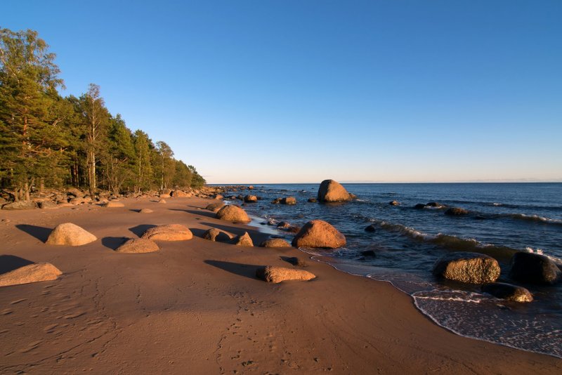 Остров Сескар в финском заливе пляж