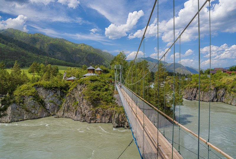 Чемальская ГЭС мост