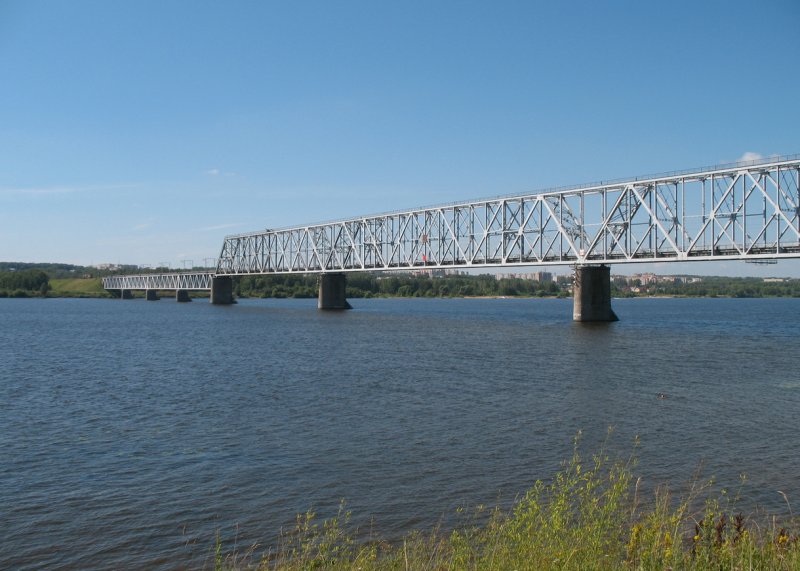 Мост через реку Волга в Костроме