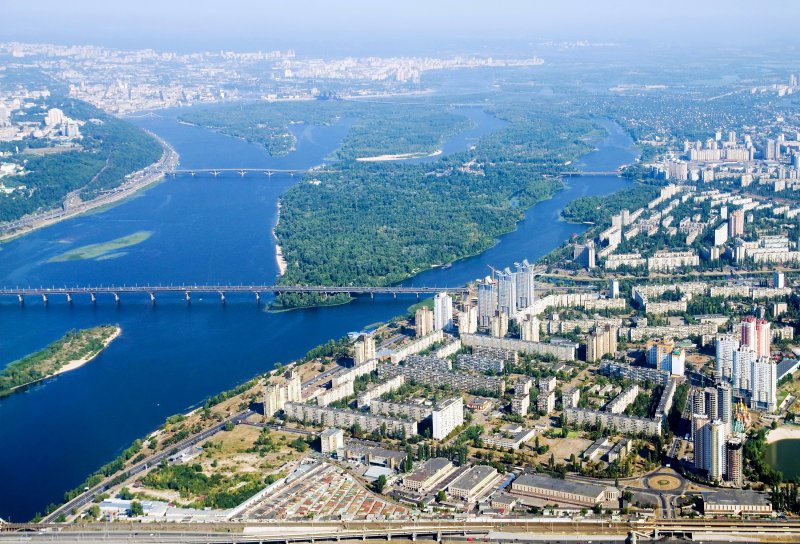 Киев панорама Днепра