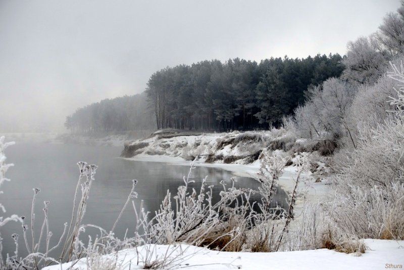 Река Ока Константиново зима