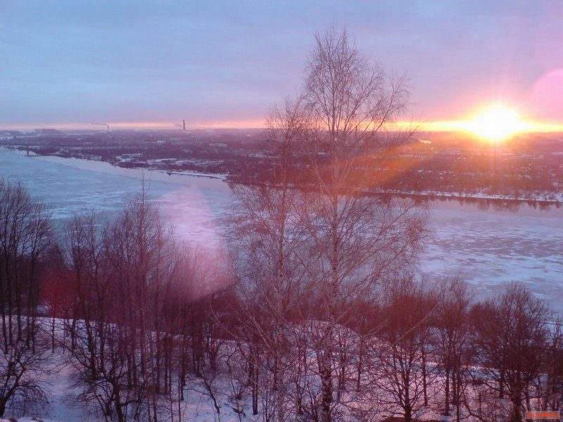 Река Ока зимой