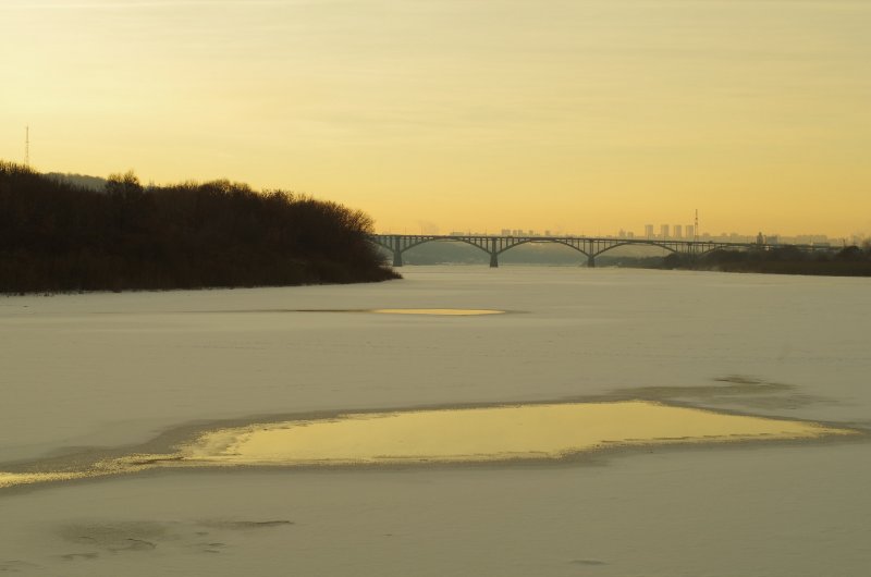 Город зима река Ока
