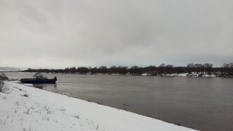 Река Ока Павлово зимой