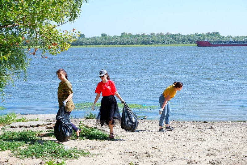 Очистка берегов реки Волга