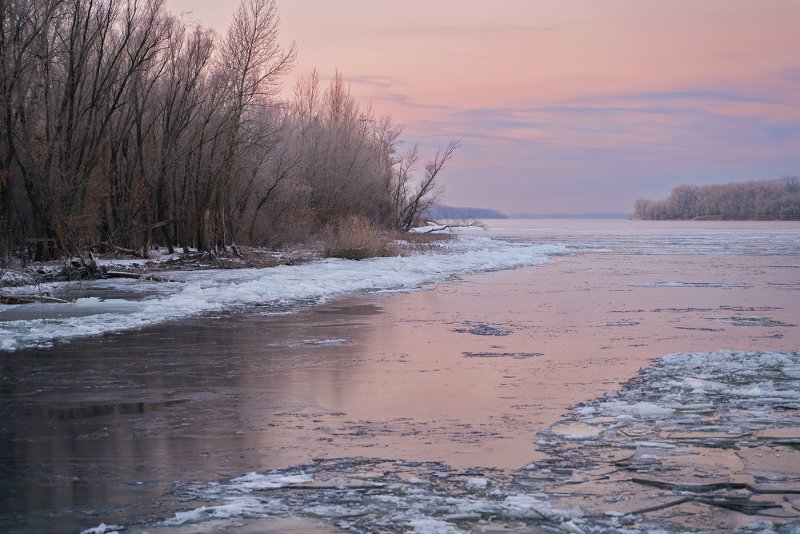 Волга зимой