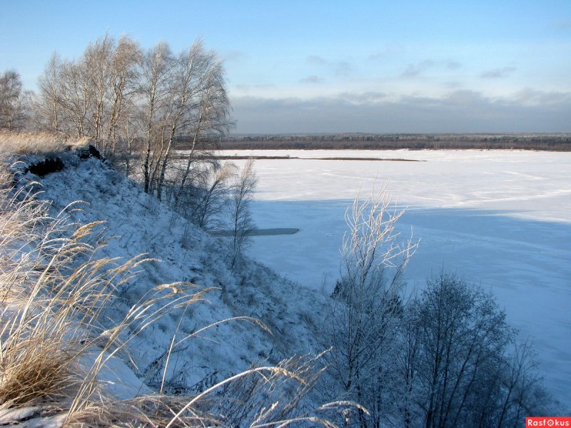 Берег Волги Ульяновск зима