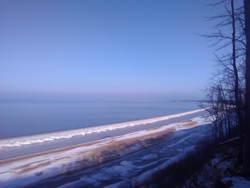 Река Волга зимой Самара