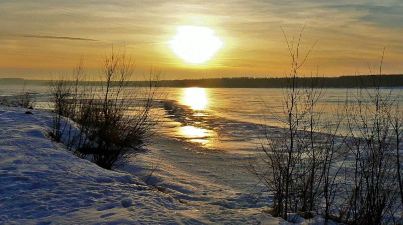 Зимняя река Волга Ярослав
