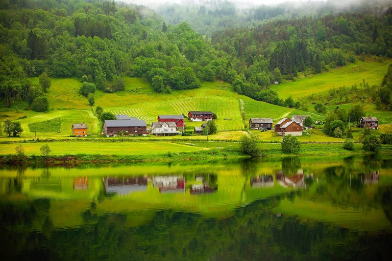 Зеленая Долина Сетесдал Норвегия