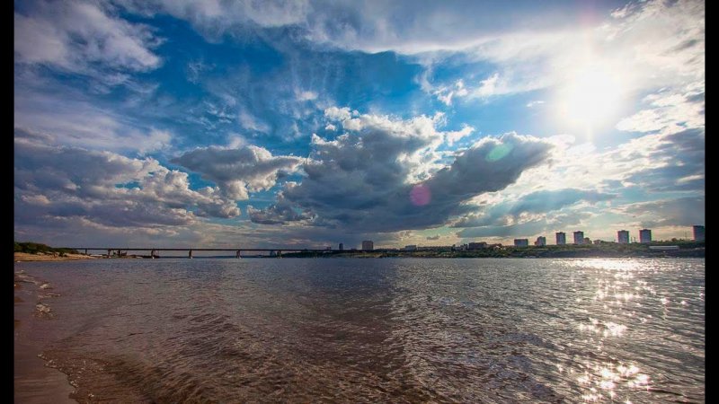Волгоград река Волга пляж