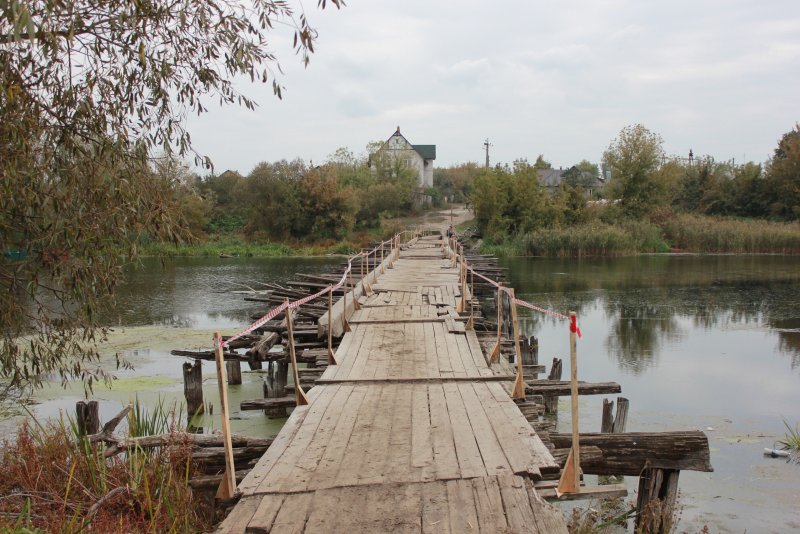 Мост река Сейм в Курске