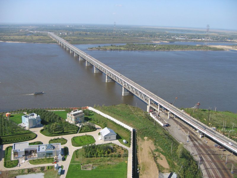 Река Амур мост Хабаровск
