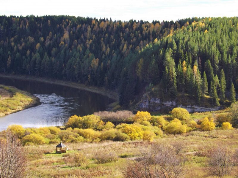 Пермский край осенью Койва река
