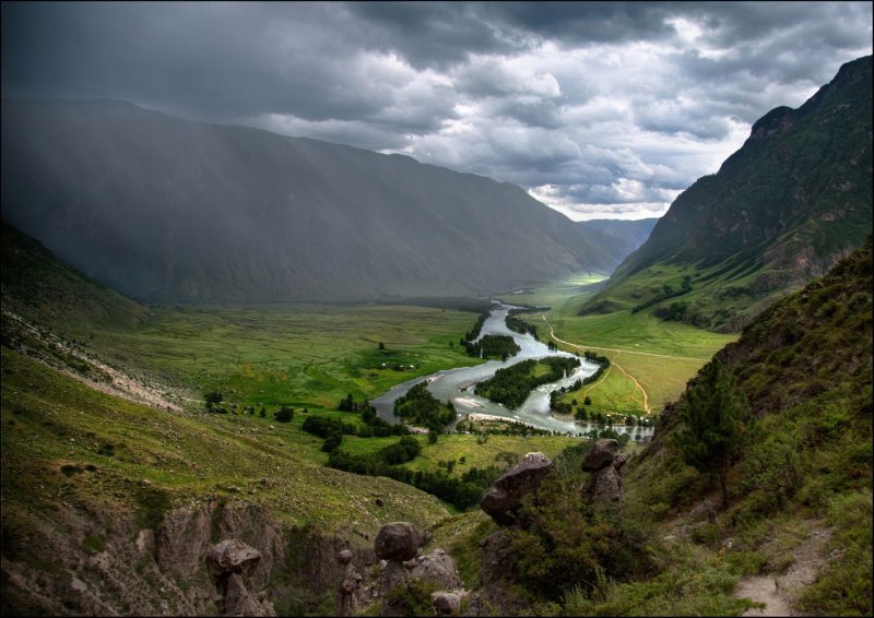 Река Чулышман горный Алтай