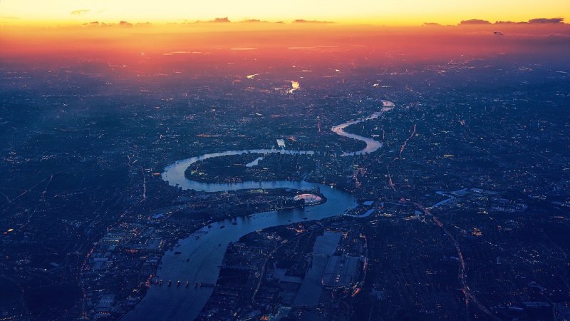 Река Темза сверху