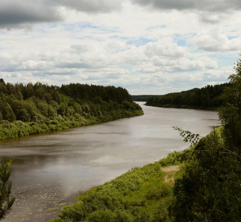 Река Унжа Костромская деревня пузыри