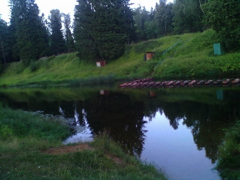 Деревня Вырица река Оредеж