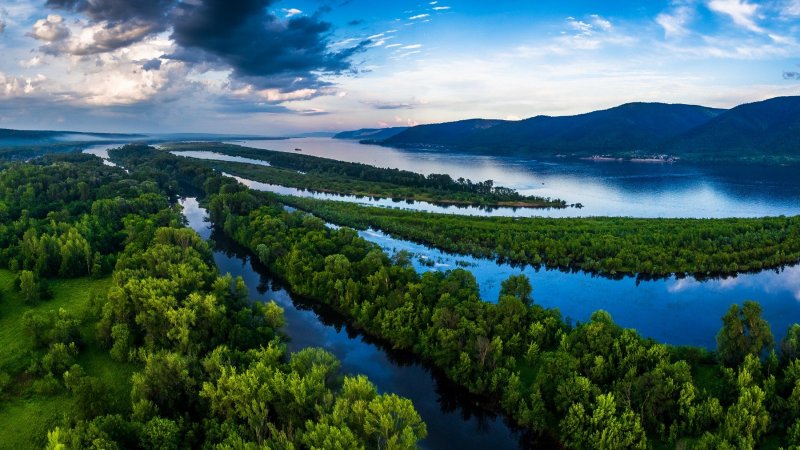 Река Волга Самарская лука
