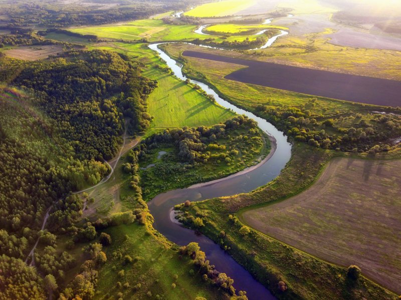 Река Ока Калуга осень