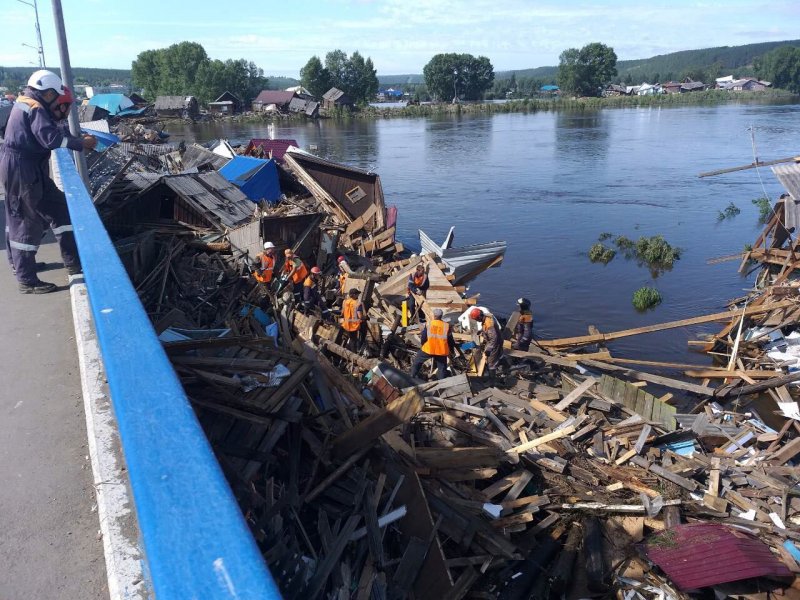 Тулун наводнение 2019 мост