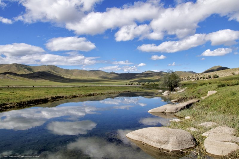 Река Орхон в Монголии