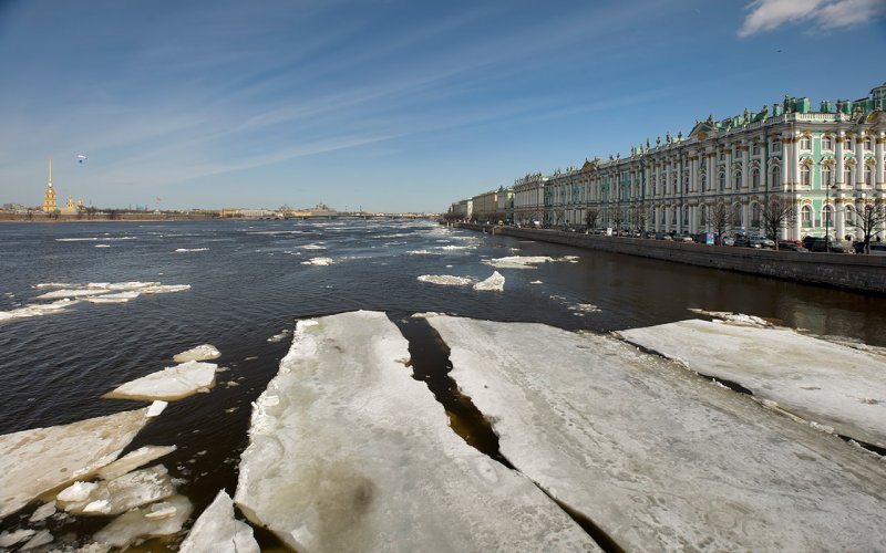 Петропавловская крепость в Санкт-Петербурге зимой