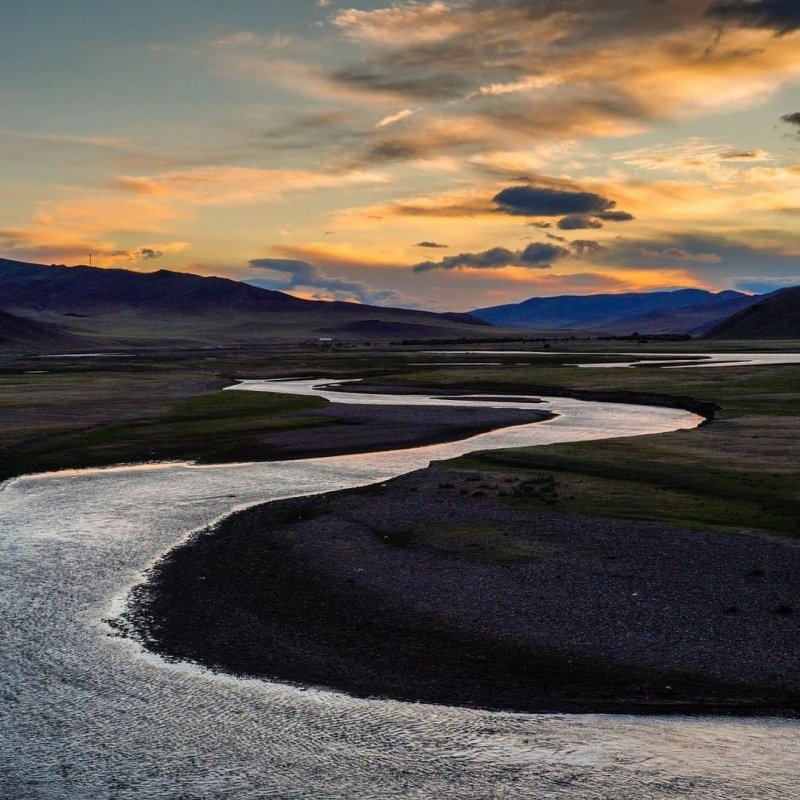 Река Керулен в Монголии фото