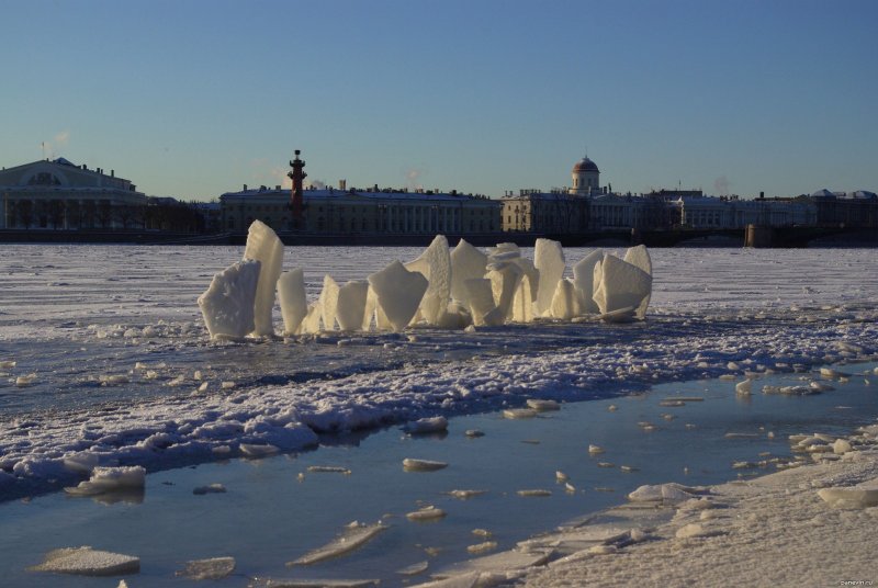 Зимний Васильевский остров Санкт-Петербург