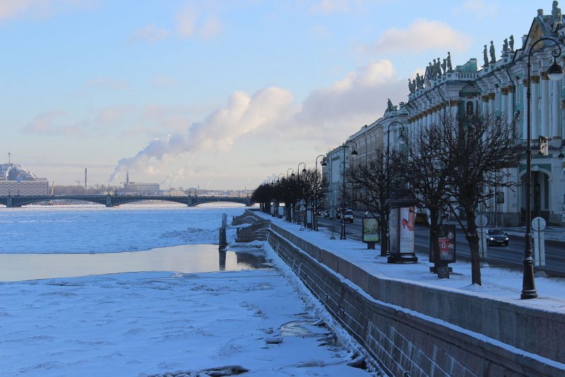 Санкт-Петербург Нева замерзла