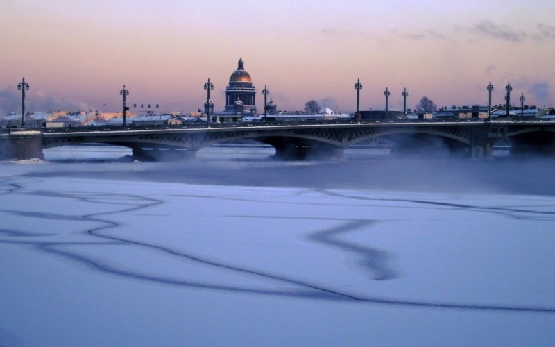 Санкт-Петербург Нева зимой