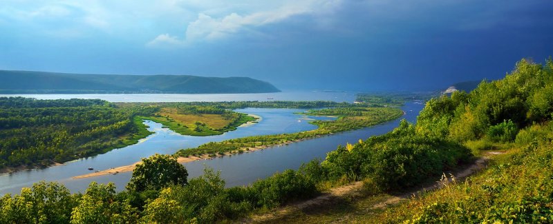 Самара Волга остров зелененький