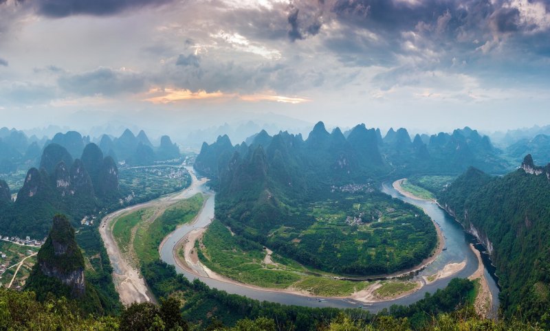 Река горы Китай Лицзян
