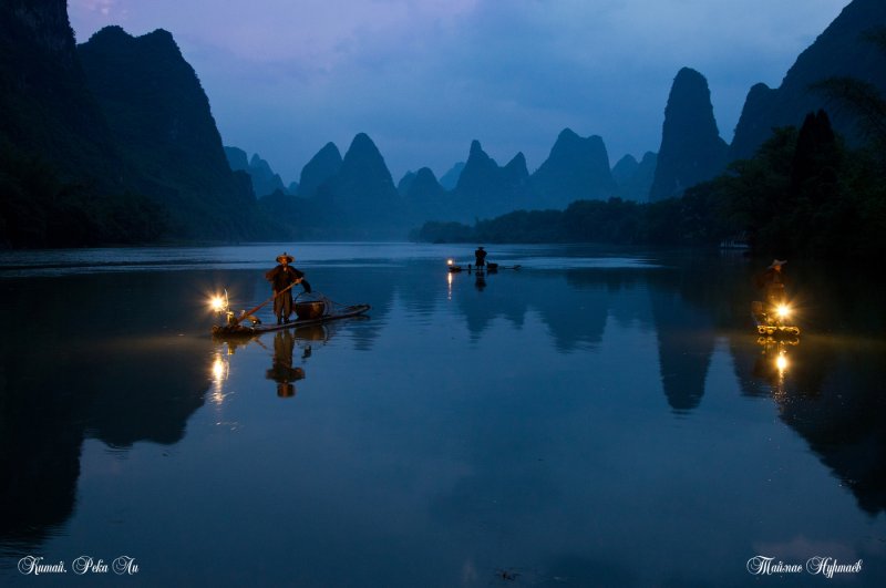 Фантастические пейзажи на реке ли в Китае