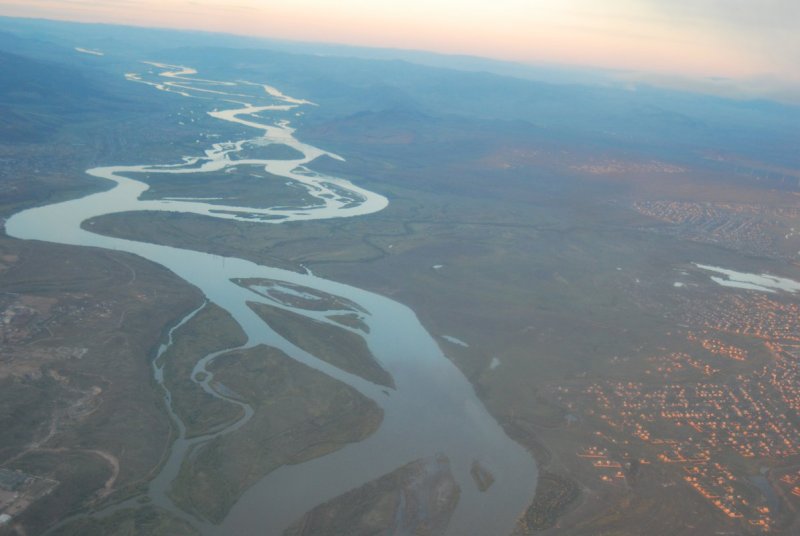 Река Селенга Бурятия вид сверху