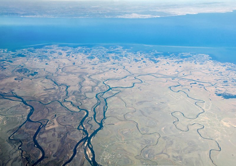 Дельта реки Селенги у Байкала