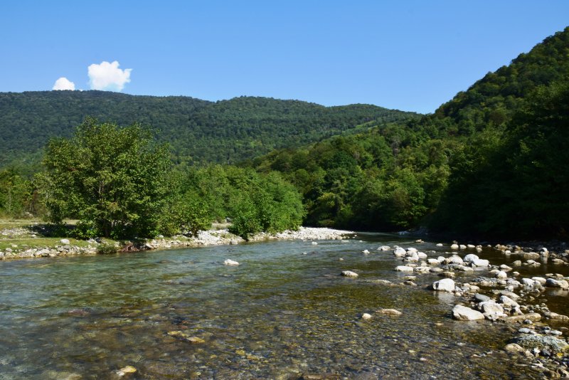 Река Аапста Абхазия рыбалка