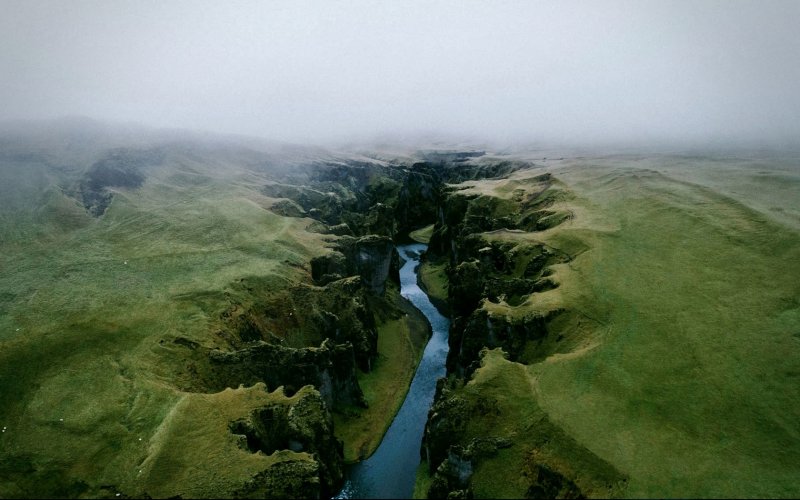 Реки Исландии сверху